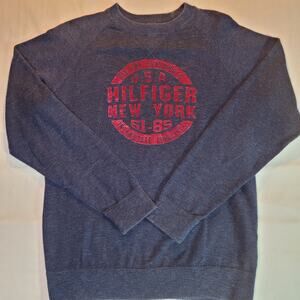 Tommy Hilfiger Mens Sweater Medium Crewneck Pullover Lightweight Long Sleeve